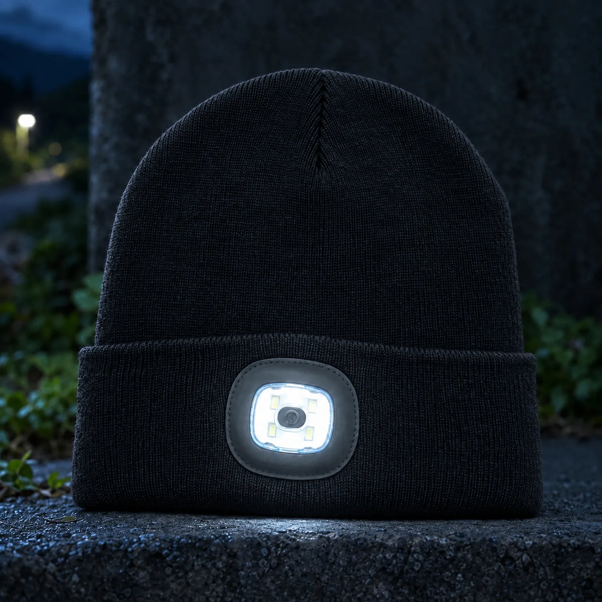Knit Beanie With Integrated Light