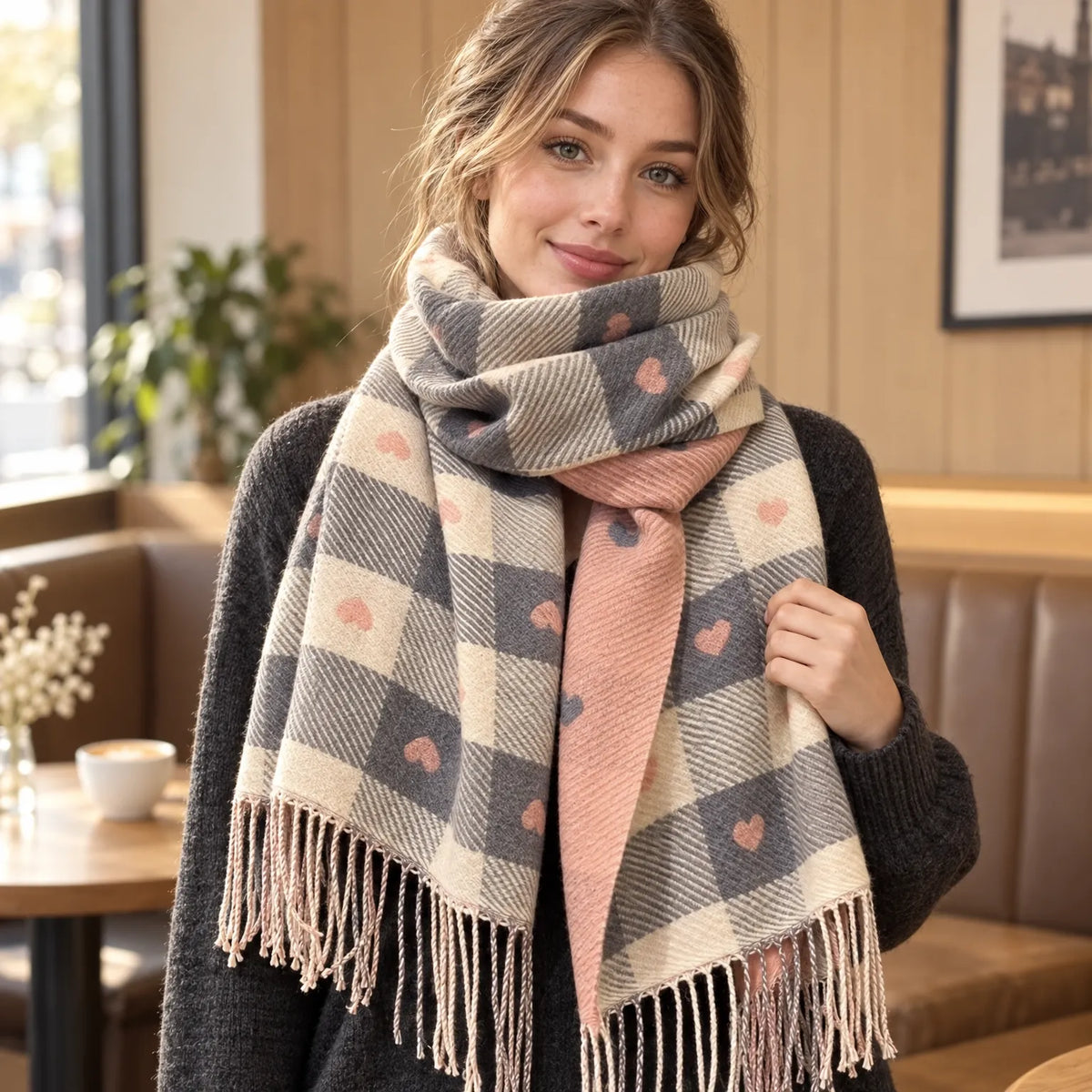 Knit Printed Winter Neck Scarf