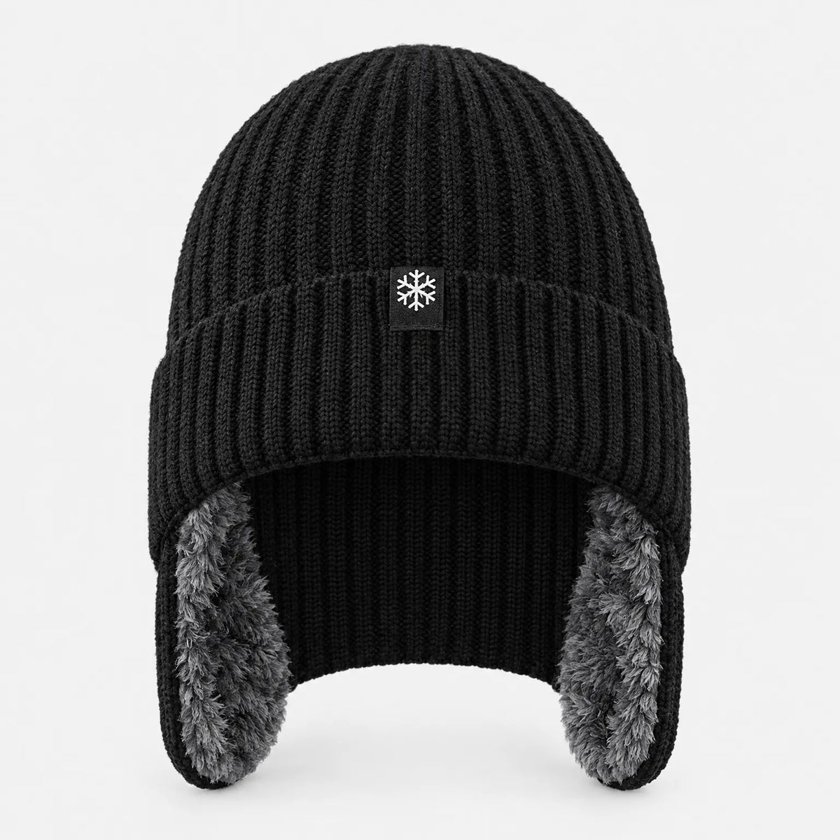 Knit Winter Beanie With Ear Flaps