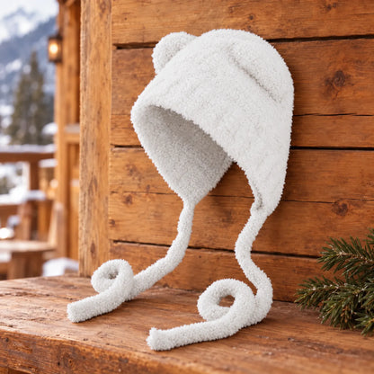 Knit Winter Beanie With Ear Flaps