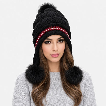 Knit Winter Hat With Ear Flaps