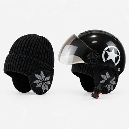 Knit Winter Hat With Ear Flaps