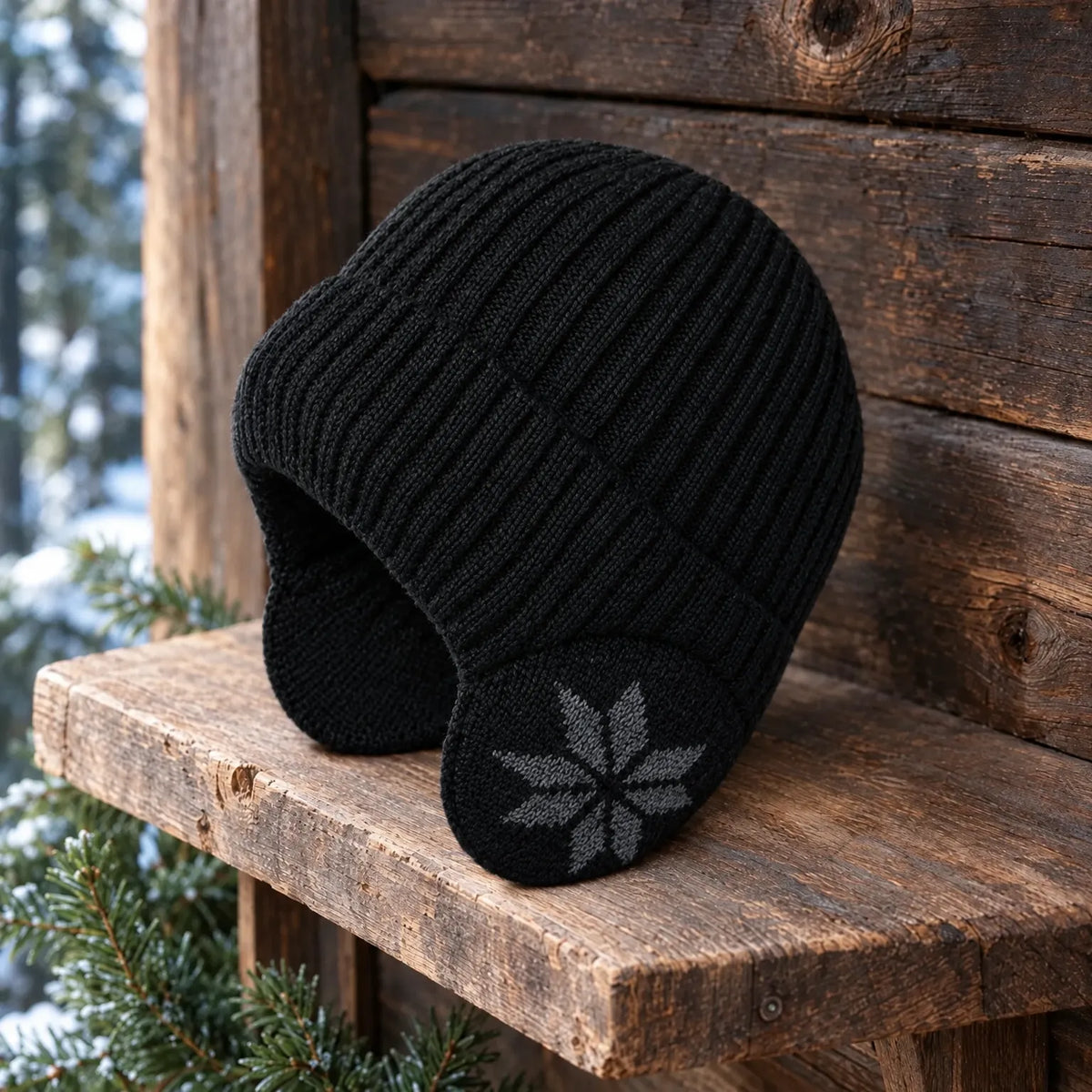 Knit Winter Hat With Ear Flaps