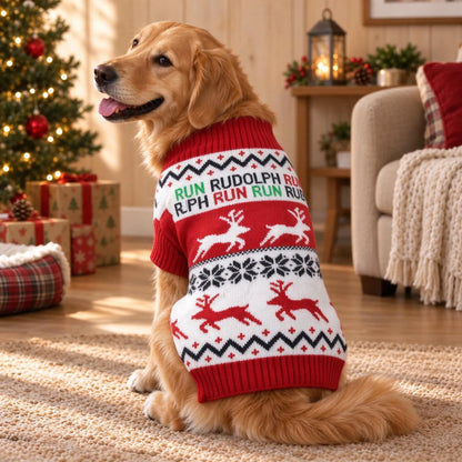 Knitted Dog Christmas Sweater Pullover