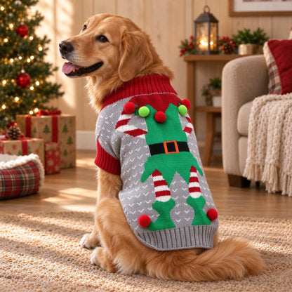 Knitted Dog Christmas Sweater Pullover