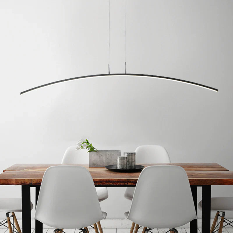 LED Arc Chandelier Plastic for Dining Spaces | Lumerao