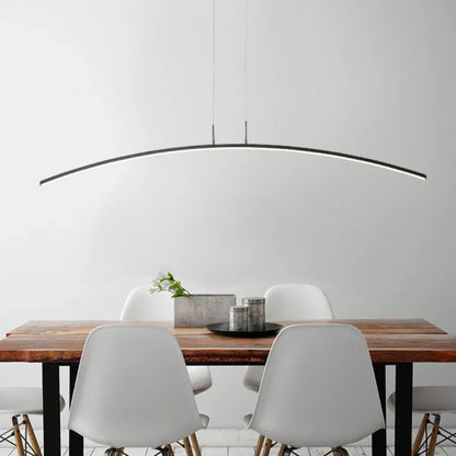 LED Arc Chandelier Plastic for Dining Spaces | Lumerao