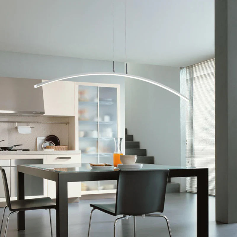 LED Arc Chandelier Plastic for Dining Spaces | Lumerao