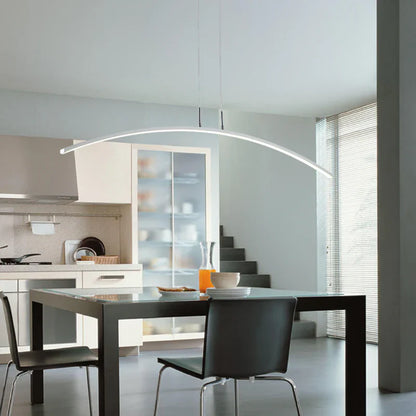 LED Arc Chandelier Plastic for Dining Spaces | Lumerao