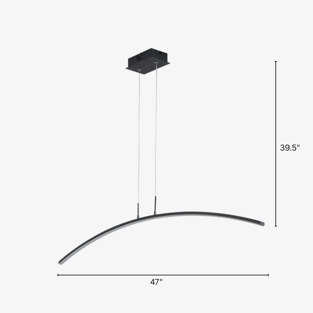 LED Arc Chandelier Plastic for Dining Spaces | Lumerao