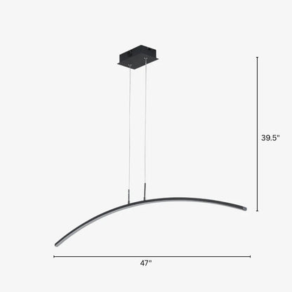 LED Arc Chandelier Plastic for Dining Spaces | Lumerao