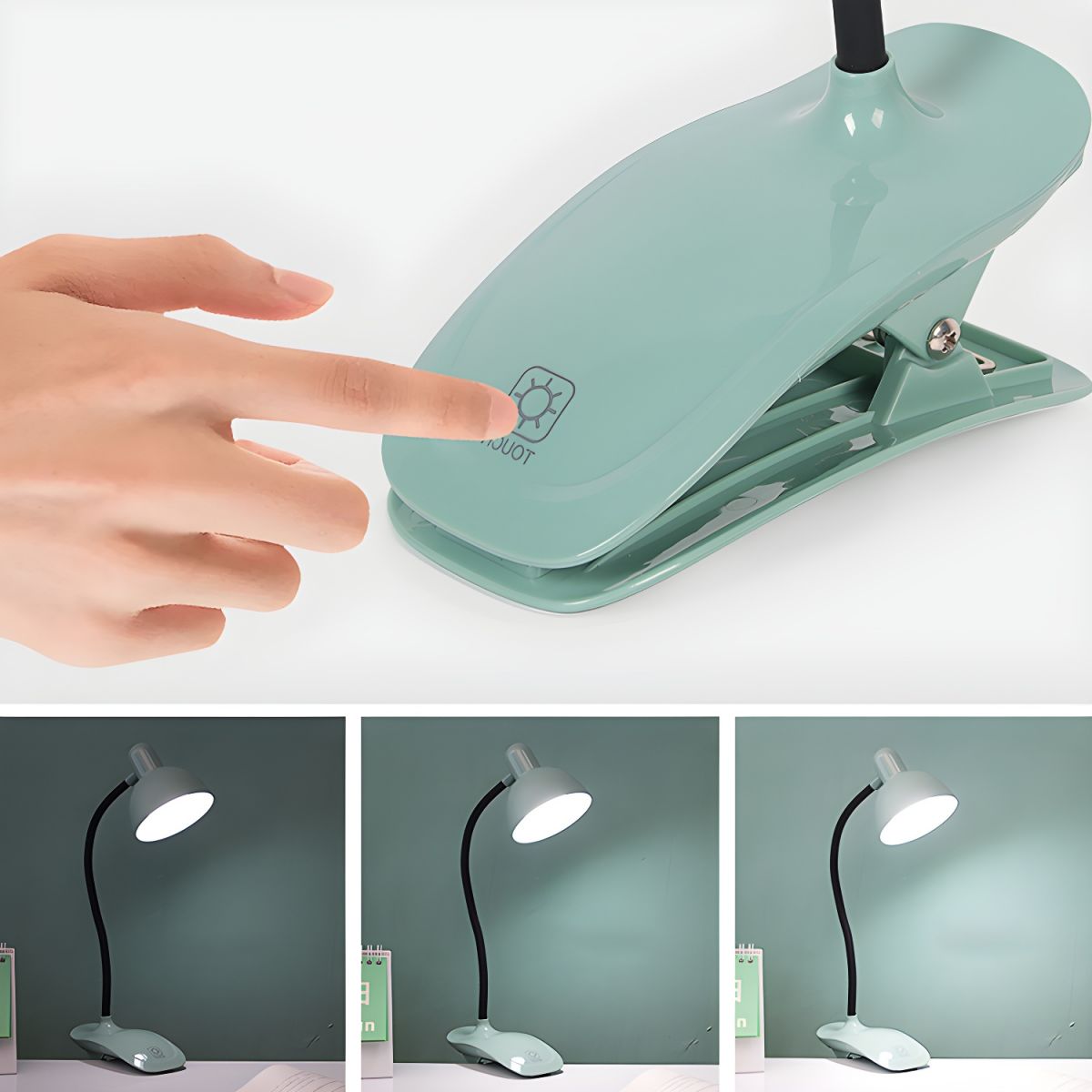 LED Clamp Lamp with Flexible Gooseneck Modern Style | Lumivo