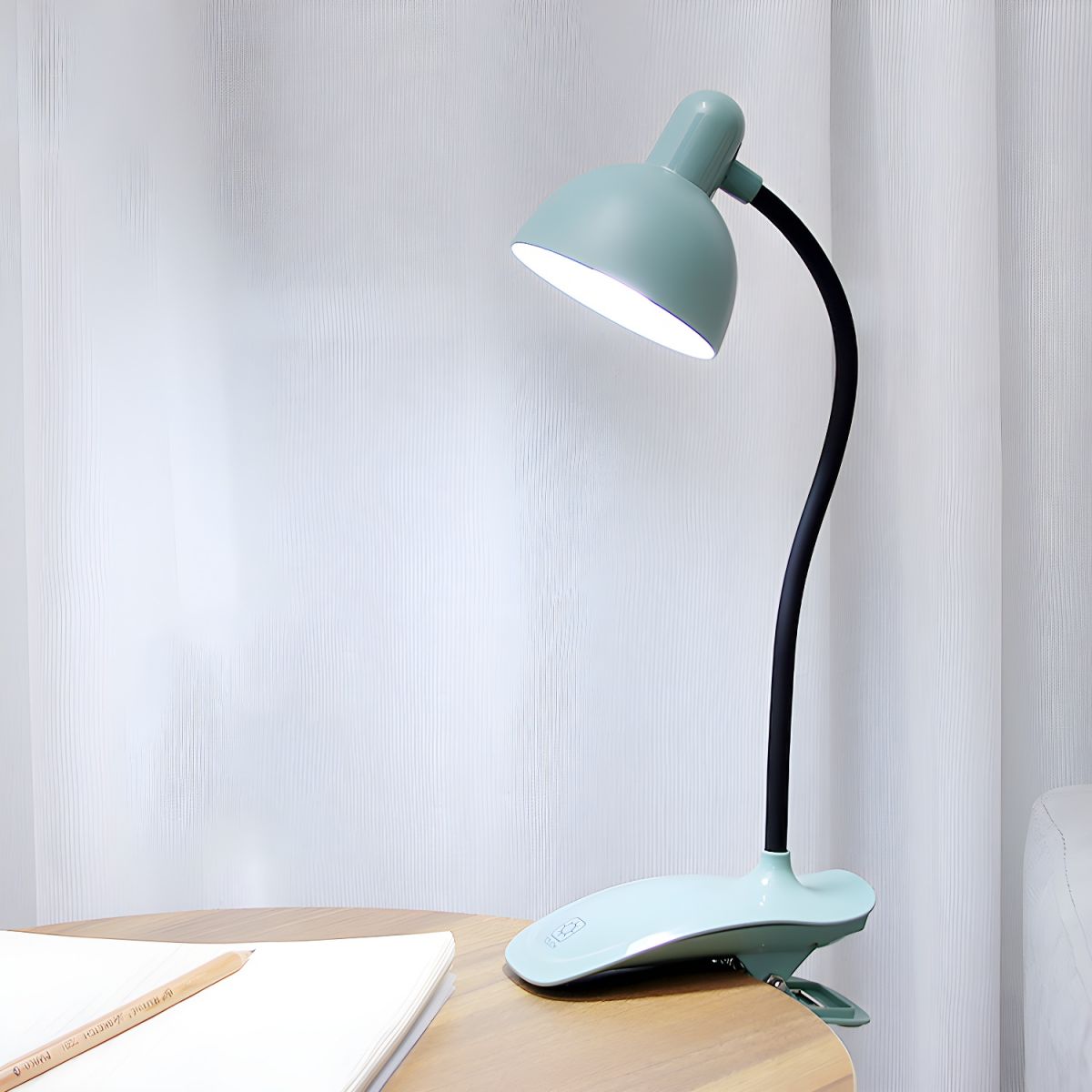 LED Clamp Lamp with Flexible Gooseneck Modern Style | Lumivo