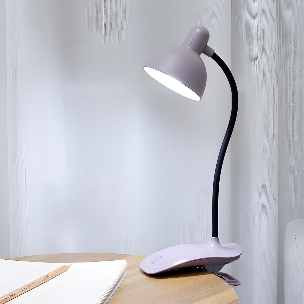 LED Clamp Lamp with Flexible Gooseneck Modern Style | Lumivo