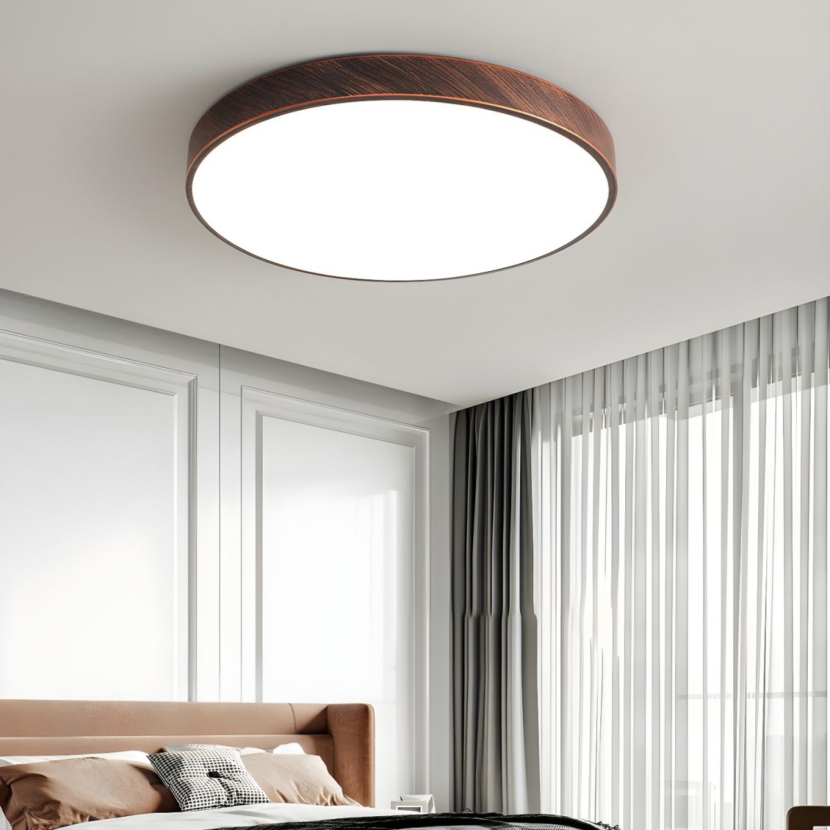 LED Flush Mount Ceiling Light in Modern Metal Design | Lumivara