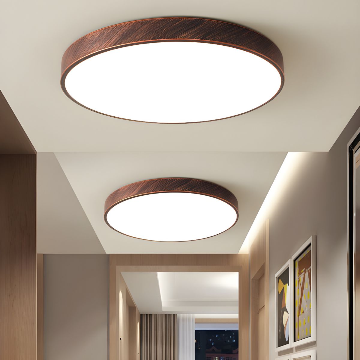 LED Flush Mount Ceiling Light in Modern Metal Design | Lumivara