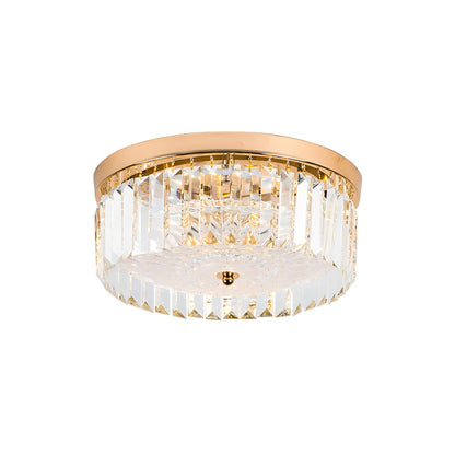 LED Flush Mount Crystal Drum Ceiling Light Modern | Evora