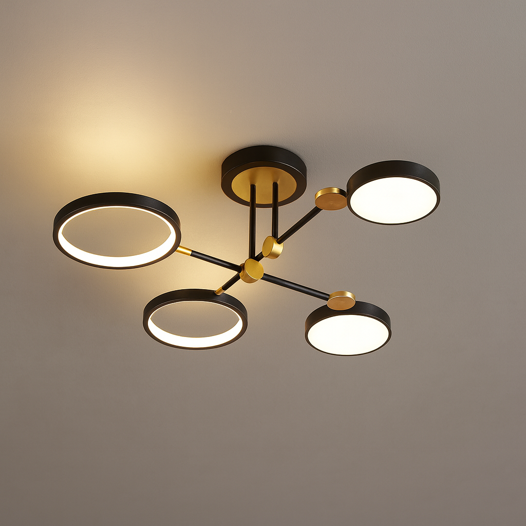 LED Gold and Black Nordic Ceiling Light | Virello