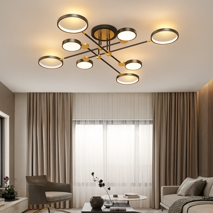 LED Gold and Black Nordic Ceiling Light | Virello