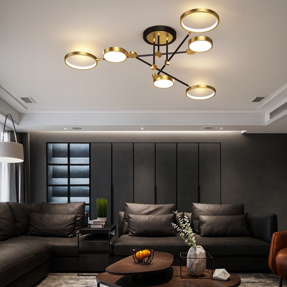 LED Gold and Black Nordic Ceiling Light | Virello