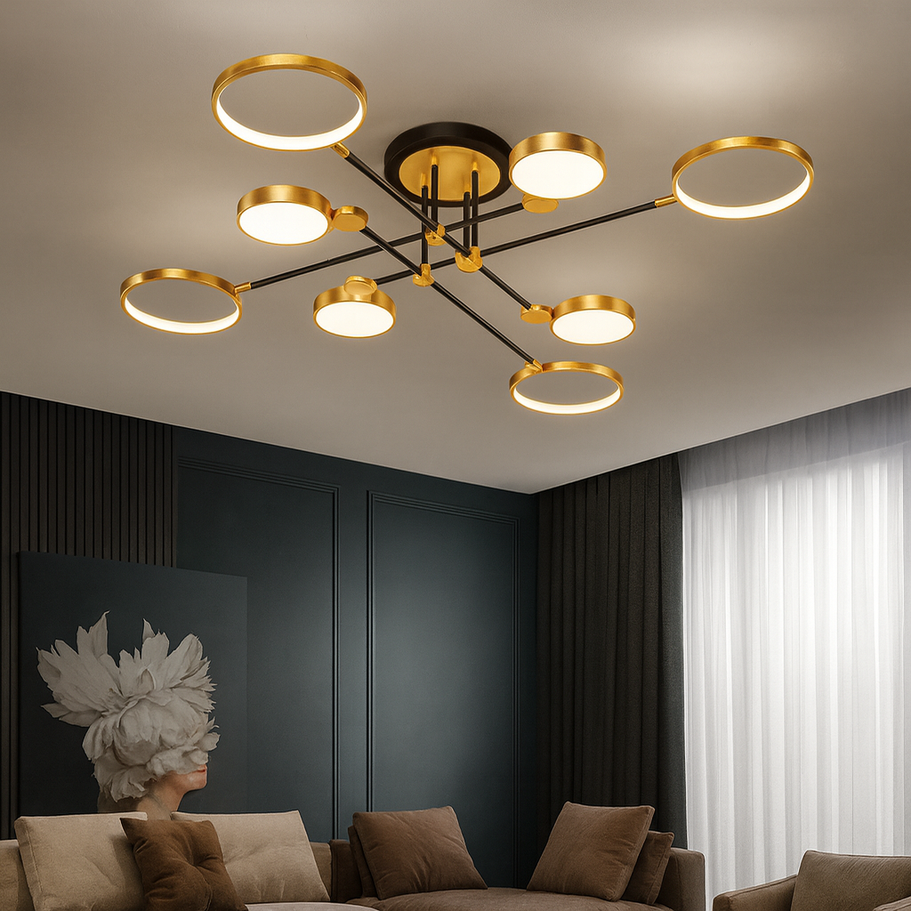 LED Gold and Black Nordic Ceiling Light | Virello