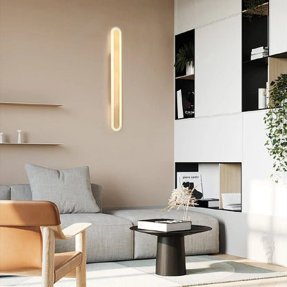 LED Long Strip Wall Sconce Brass Finish Modern | Mirevon