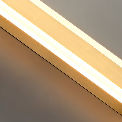 LED Long Strip Wall Sconce Brass Finish Modern | Mirevon