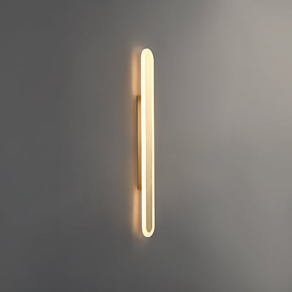 LED Long Strip Wall Sconce Brass Finish Modern | Mirevon
