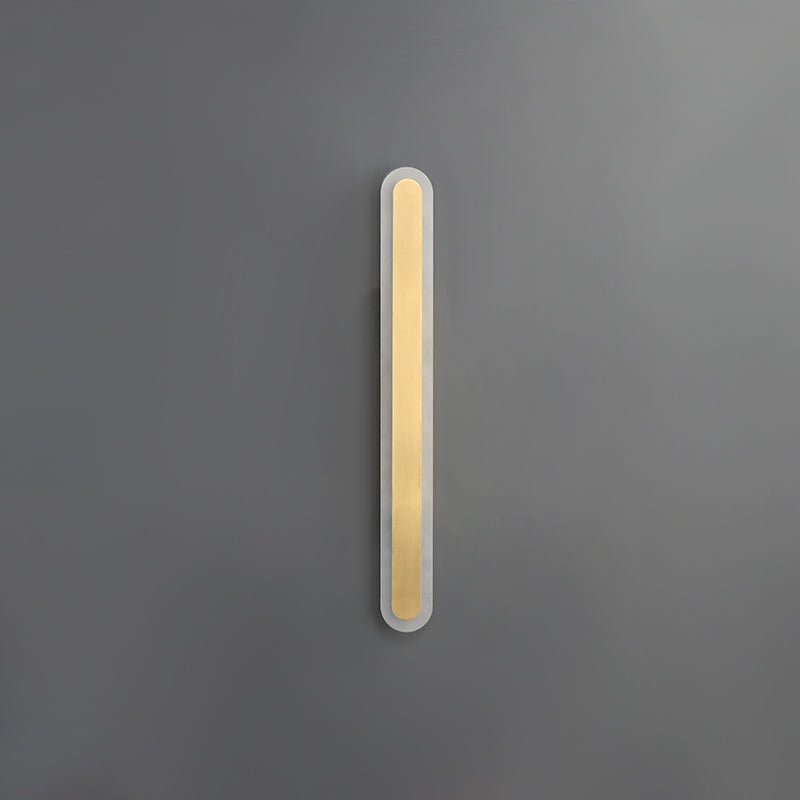 LED Long Strip Wall Sconce Brass Finish Modern | Mirevon