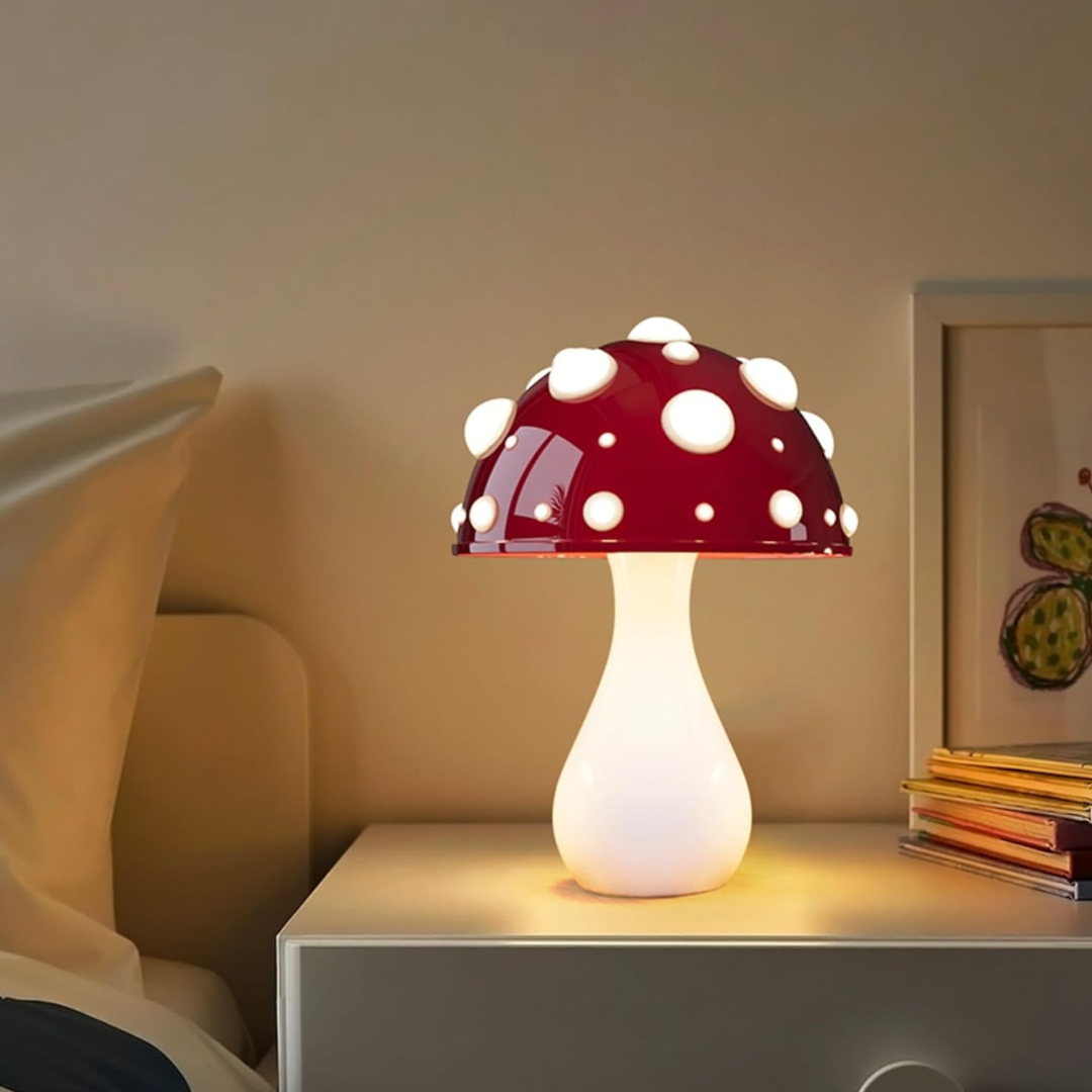 LED Mushroom Style Table Lamp with Warm White Glow | Novira