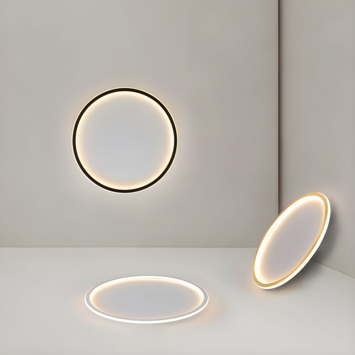 LED Round Nordic Flush Mount Ceiling Light Modern | Velvex