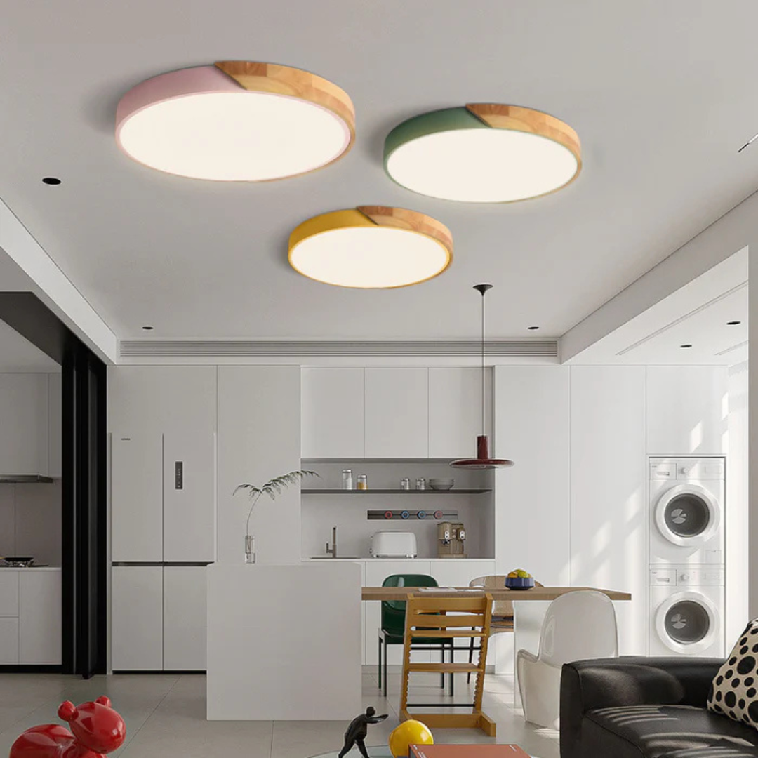 LED Scandinavian Wood Ceiling Light | Arvessa