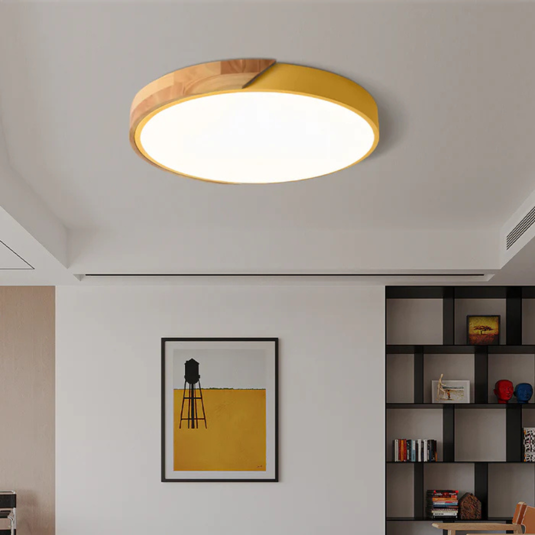 LED Scandinavian Wood Ceiling Light | Arvessa