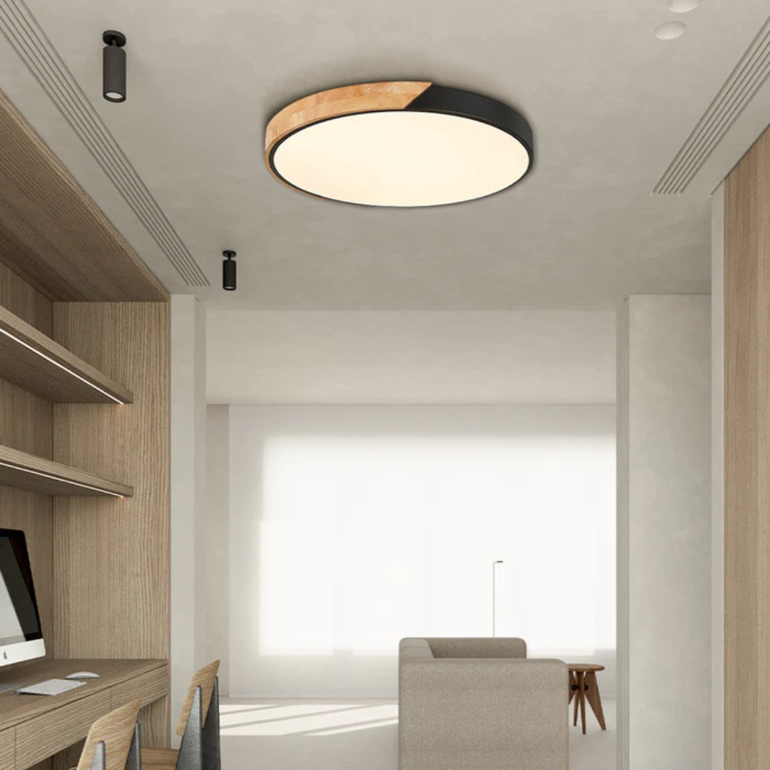 LED Scandinavian Wood Ceiling Light | Arvessa