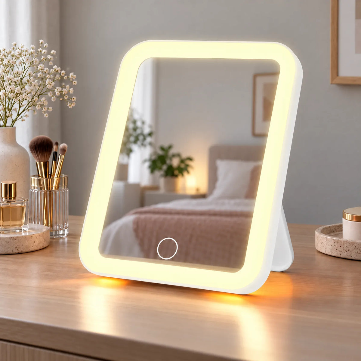 LED Vanity Mirror with Adjustable Light Settings