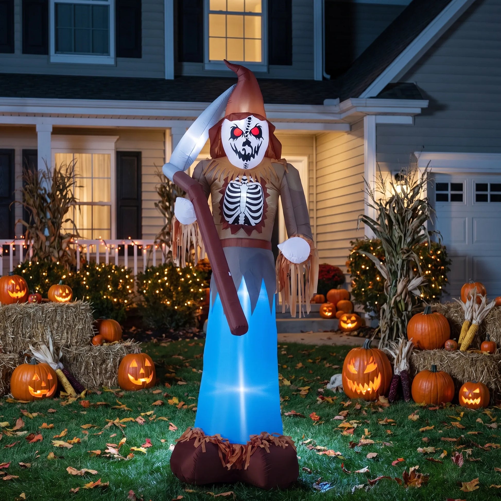 Large Grim Reaper Scarecrow Halloween Inflatable Decoration