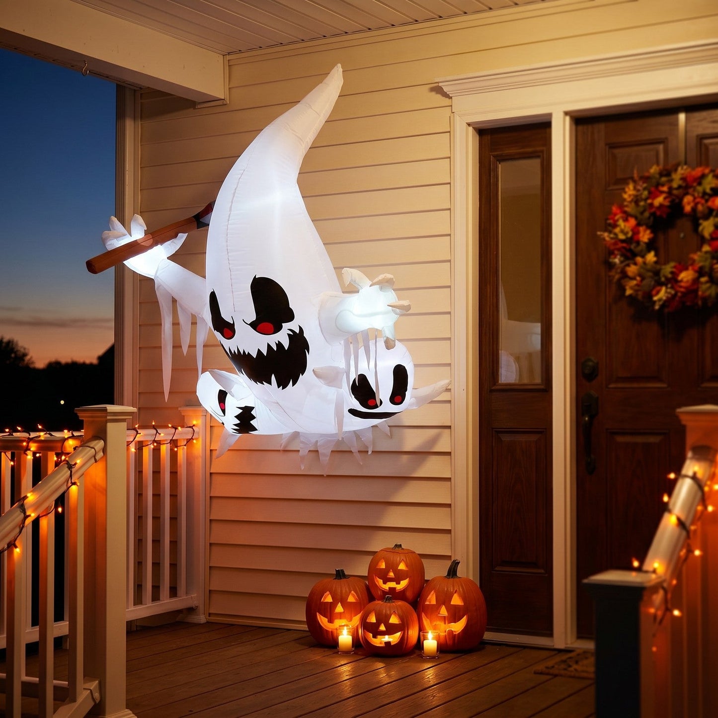 Large Inflatable Halloween Ghost Window Decoration
