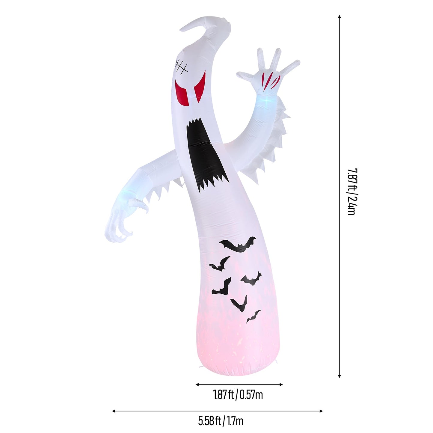 Large Lighted Halloween Inflatable Ghost Outdoor Decoration