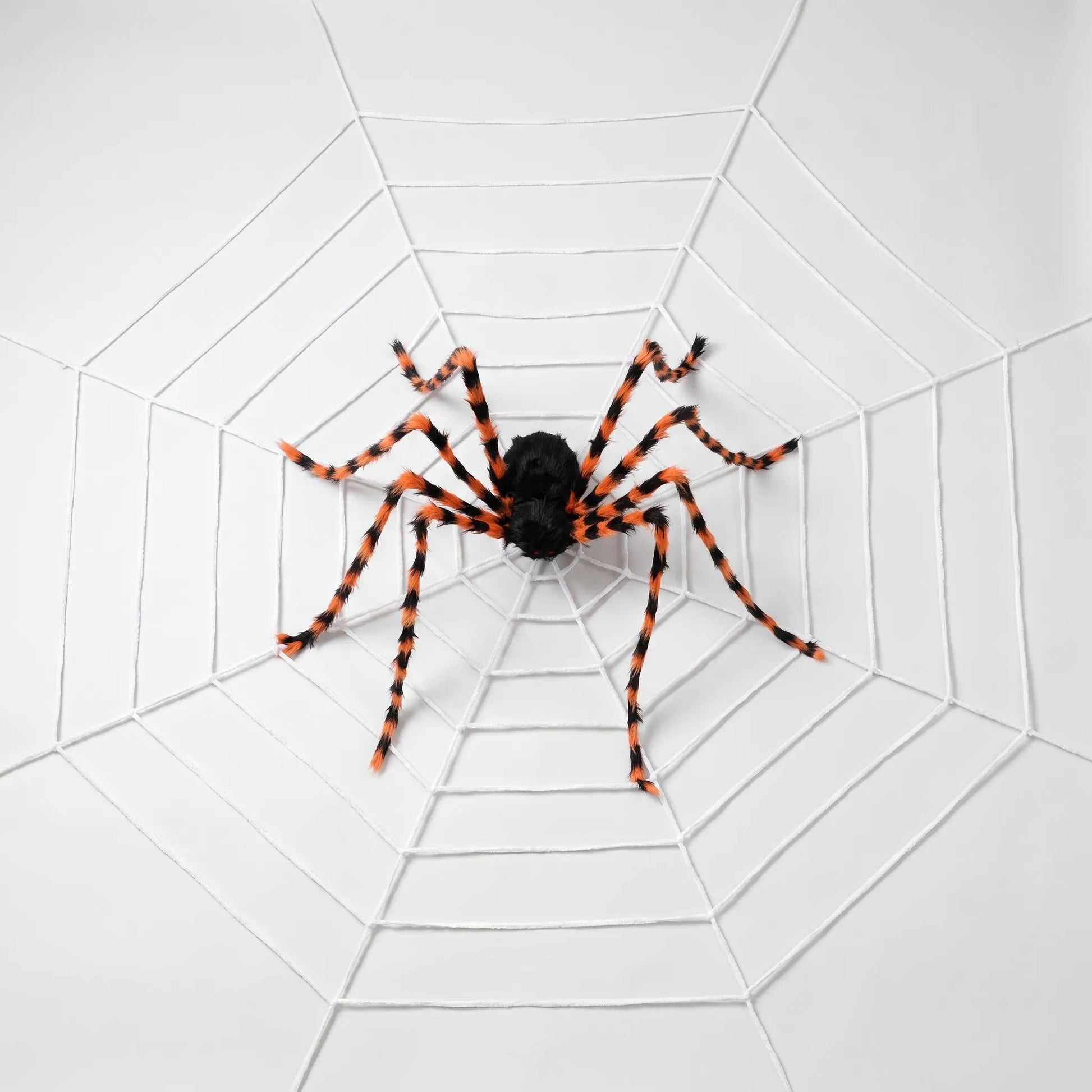 Large Outdoor Halloween Spider Decoration with Giant Spider Web