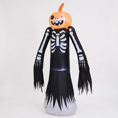 Large Pumpkin Head Skeleton Halloween Inflatable