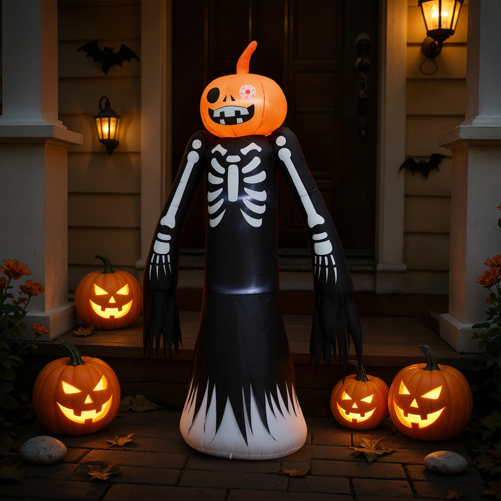 Large Pumpkin Head Skeleton Halloween Inflatable
