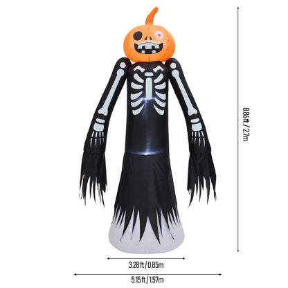 Large Pumpkin Head Skeleton Halloween Inflatable