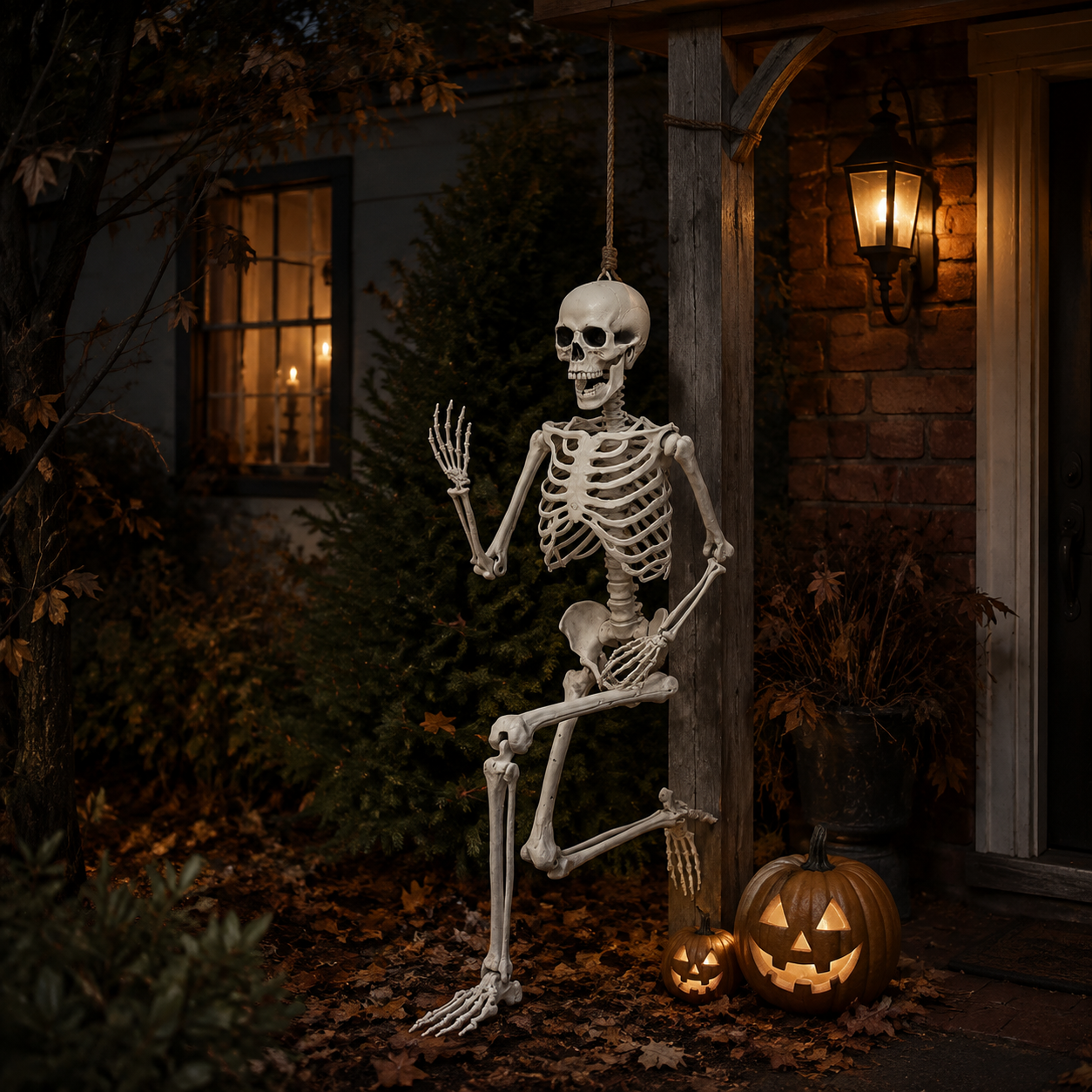 Life Size Poseable Halloween Skeleton Decoration