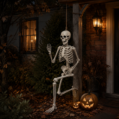 Life Size Poseable Halloween Skeleton Decoration