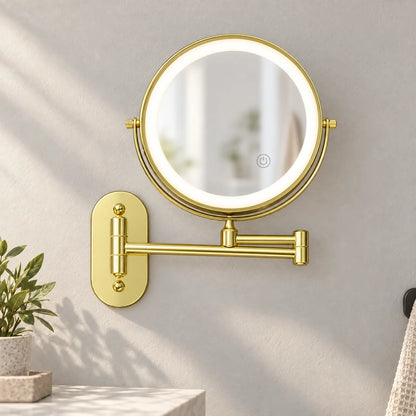 Lighted Vanity Mirror with Adjustable Wall Mount