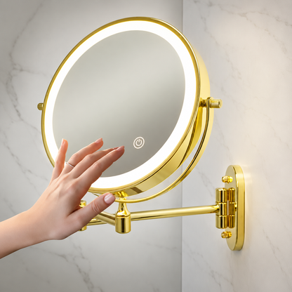 Lighted Vanity Mirror with Adjustable Wall Mount