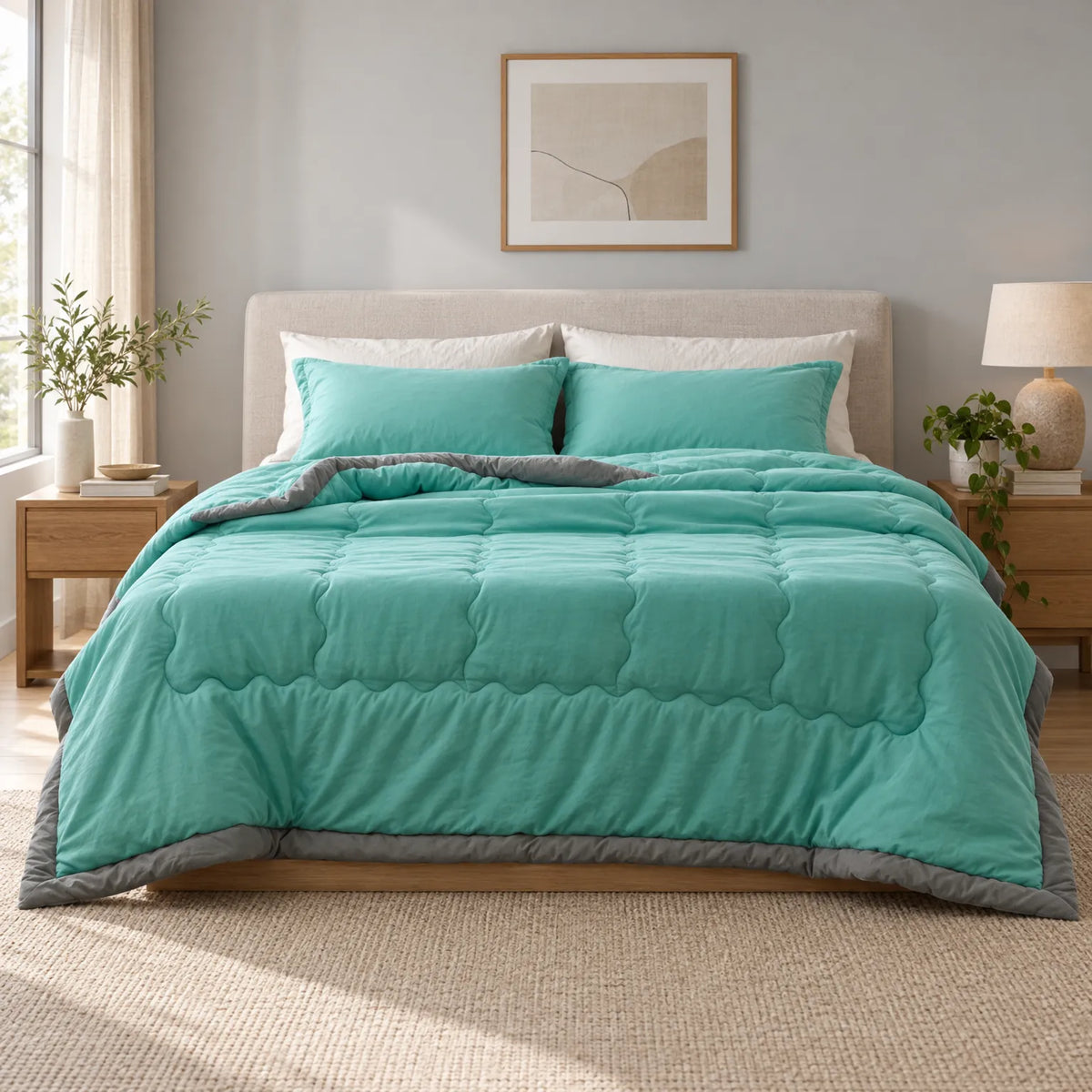 Lightweight Quilted Comforter with Breathable Design