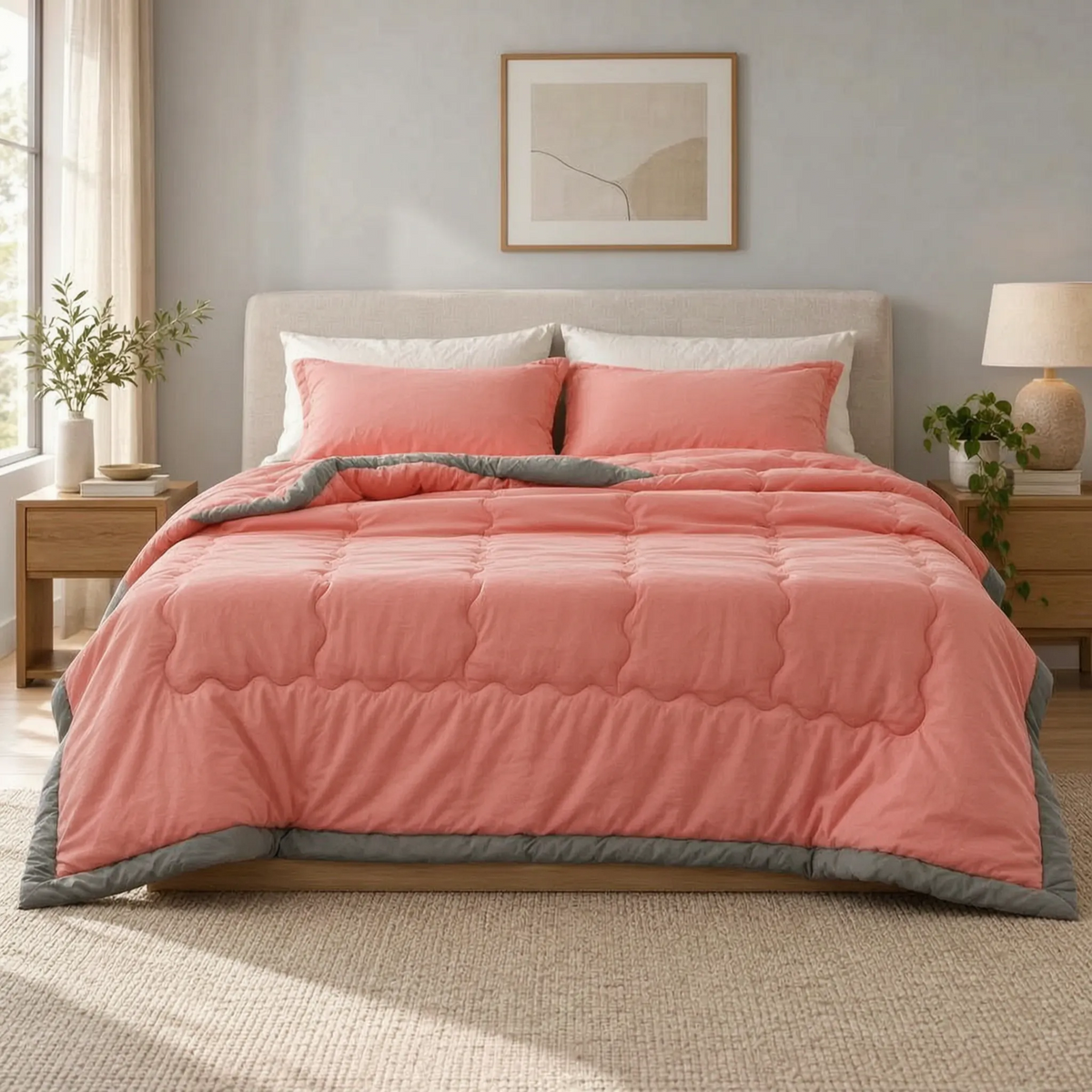 Lightweight Quilted Comforter with Breathable Design
