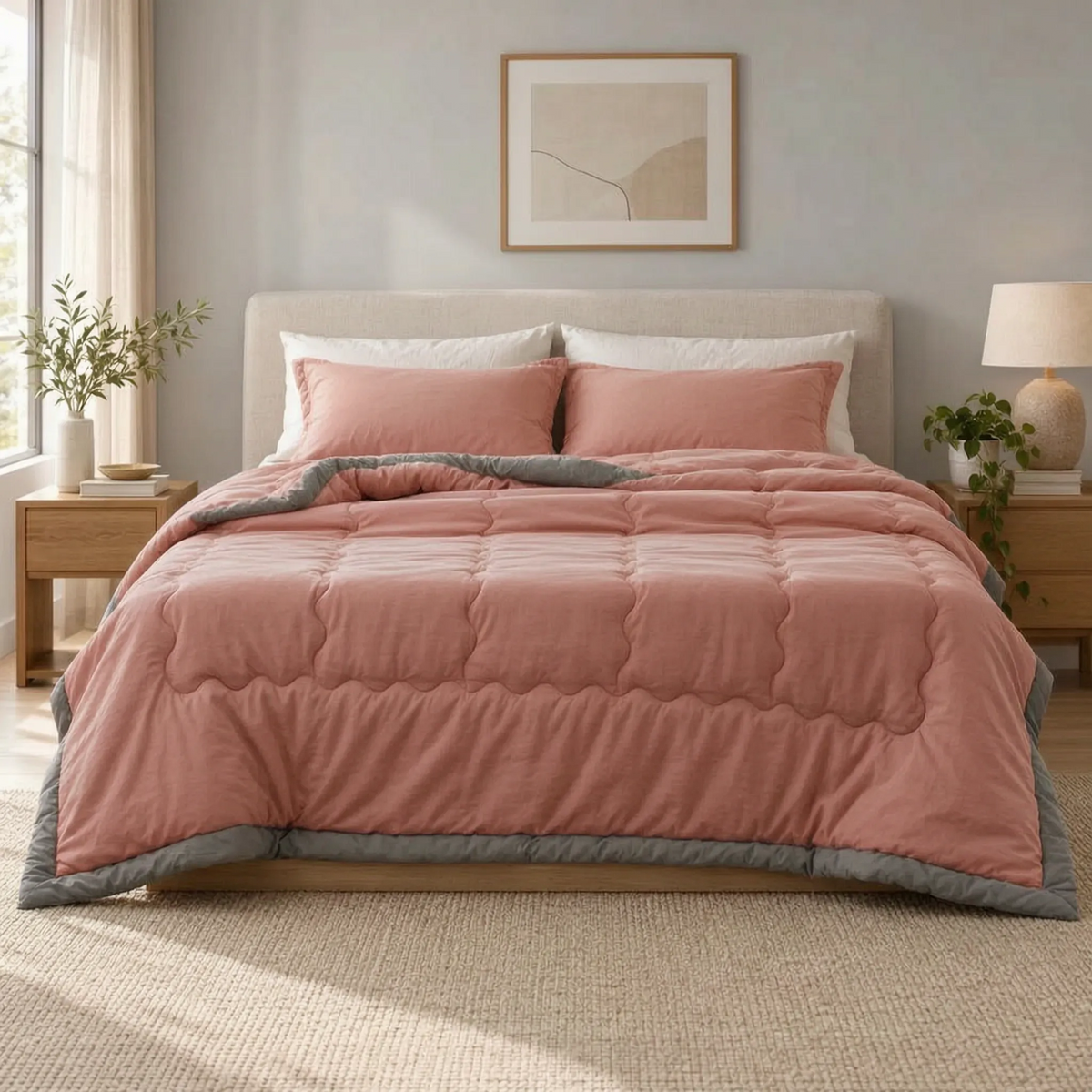 Lightweight Quilted Comforter with Breathable Design