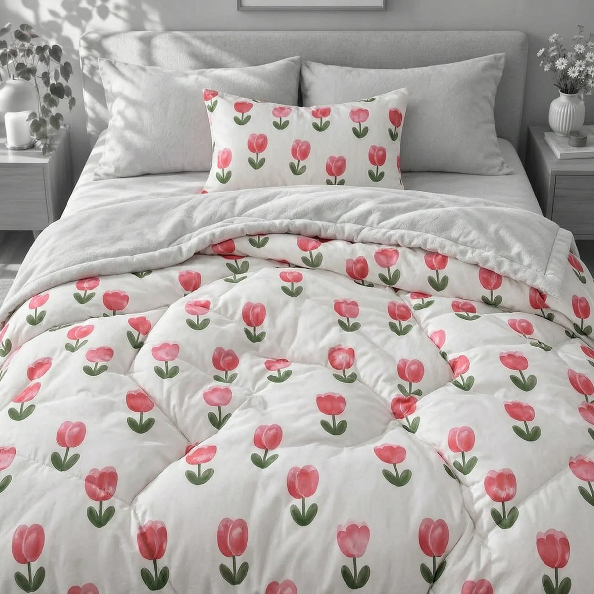 Lightweight Winter Comforter with Quilted Design